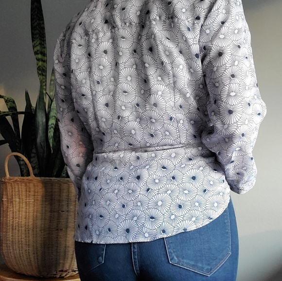 Blue Patterned Button Down - Picture 3 of 8